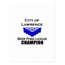 Lawrence Beer Pong Champion Post Cards
