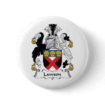 Lawson Family Crest buttons by coatsofarms Lawson Family Crest buttons