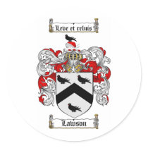 LAWSON FAMILY CREST -  LAWSON COAT OF ARMS stickers