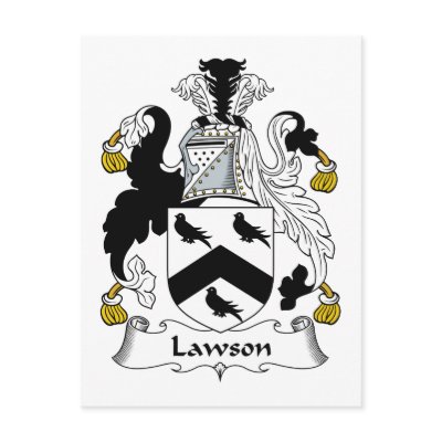 Lawson Family Crest Postcards by coatsofarms
