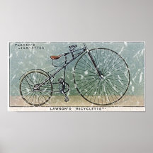 Lawson's Bicyclette-1879 - distressed Print