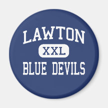 Lawton - Blue Devils - High - Lawton Michigan Refrigerator Magnets