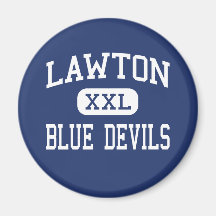 Lawton Blue Devils Middle Lawton Michigan Fridge Magnet