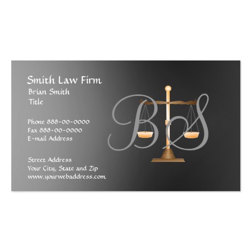 Lawyer Attorney  Business Card (front side)