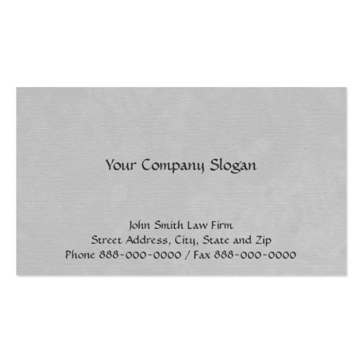 Lawyer Attorney Business Card (back side)