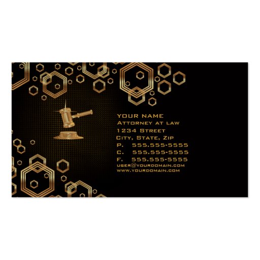 Lawyer Attorney Business Card (multiple) (front side)