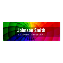Lawyer / Attorney - Radial Rainbow Colors Business Card