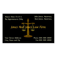 Lawyer Attorney Symbol Legal Business Card