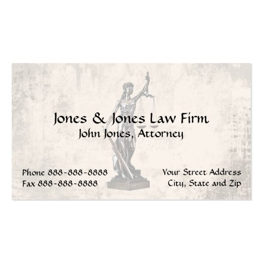 Lawyer Attorney Symbol Legal Business Card (front side)