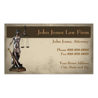 Lawyer Attorney Symbol Legal Business Card