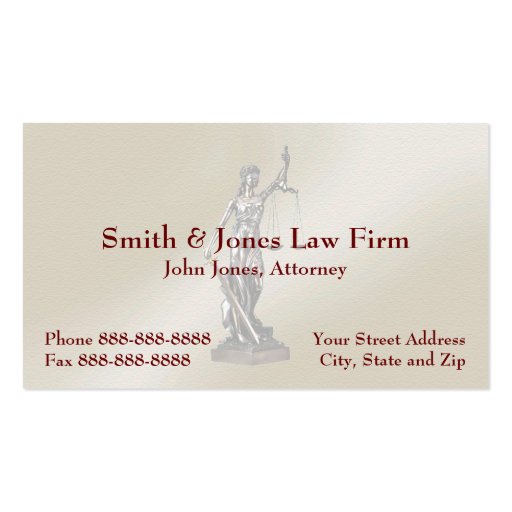 Lawyer Attorney Symbol Legal Business Card (front side)