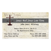 Lawyer Attorney Symbol Legal Business Card