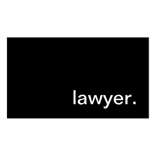 Lawyer Business Card (front side)
