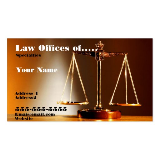 Lawyer Business card (front side)