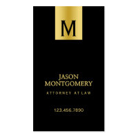 Lawyer business card design Black and gold