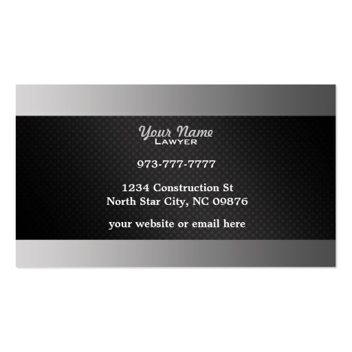 Lawyer Business Cards (back side)