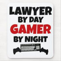 Lawyer by Day Gamer by Night Mousepads