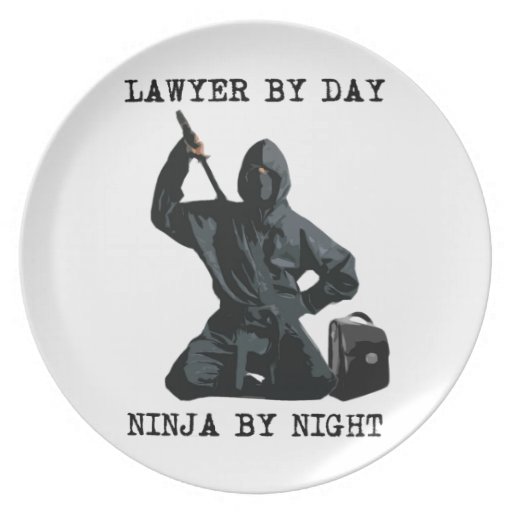 Lawyer By Day, Ninja By Night Plate Zazzle