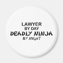 Lawyer Deadly Ninja by Night Fridge Magnet