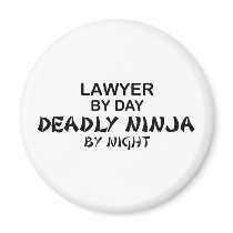 Lawyer Deadly Ninja by Night Fridge Magnet