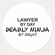 Lawyer Deadly Ninja by Night Stickers