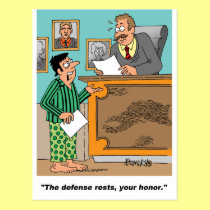 Lawyer Dressed In Pajamas postcards