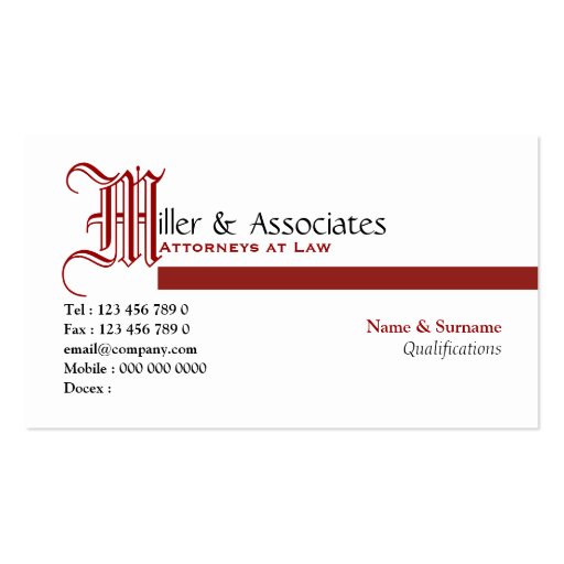 Lawyer law legal attorney firm business card templates (front side)