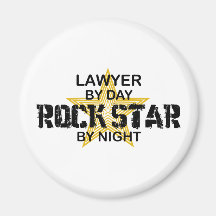 Lawyer Rock Star by Night Fridge Magnets