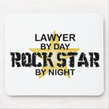 Lawyer Rock Star by Night Mouse Pads