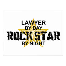 Lawyer Rock Star by Night Post Card