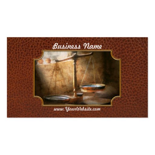 Lawyer - Scale - Balanced law Business Card Templates (front side)
