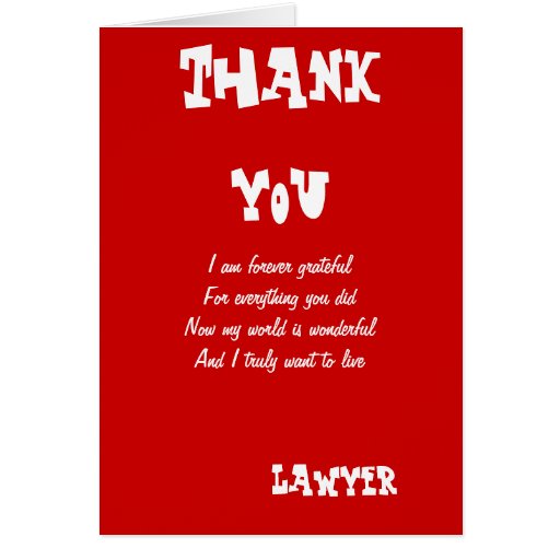 Lawyer Thank You Cards | Zazzle