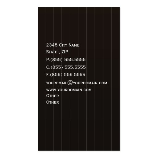 Lawyer's & Attorney Business Suit Business Card (back side)