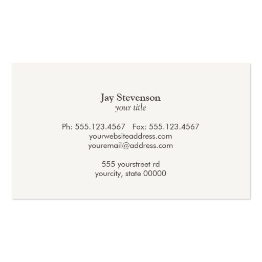 Lawyers Business Card (back side)
