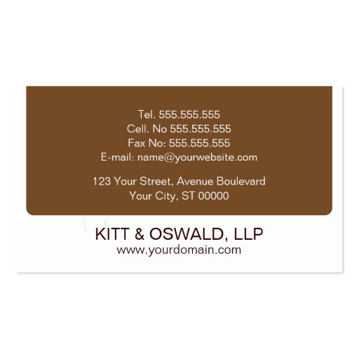 Lawyer's Business Cards (back side)