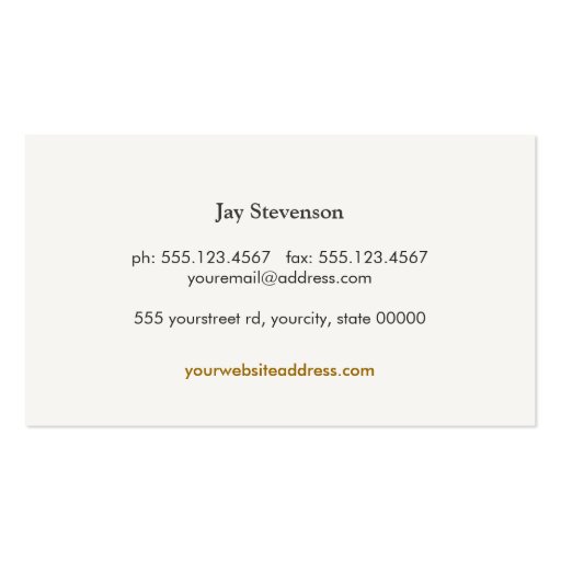 Lawyers Simple and Elegant Black Business Card (back side)