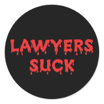 Lawyers Suck Sticker by InsideOut_Tees Lawyers Suck Sticker