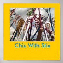 lax sticks, Chix With Stix Print
