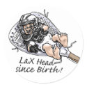 Laxhead_born_zazzle stickers by mudgestudios Laxhead_born_zazzle stickers