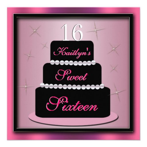 Layered Cake Birthday Party Invite