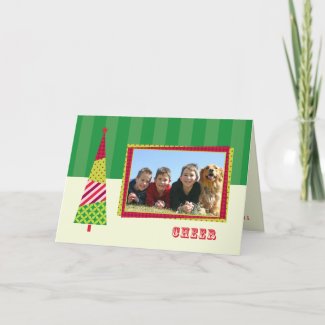 Layered Christmas Tree and Frame Photo Card card