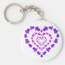 Layered Heart Key Chain