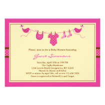 Layette Clothing Line Baby Shower Invitation