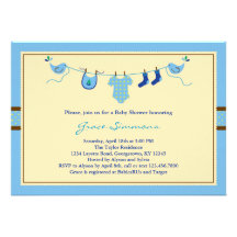 Layette Clothing Line Baby Shower Invitation