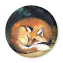 "Laying Fox" Wildlife Art Reproduction Magnet