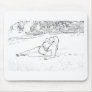 Laying on the beach mouse pad