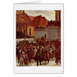 Laying Out Details By Adolph Erdmann Von Menzel Greeting Card