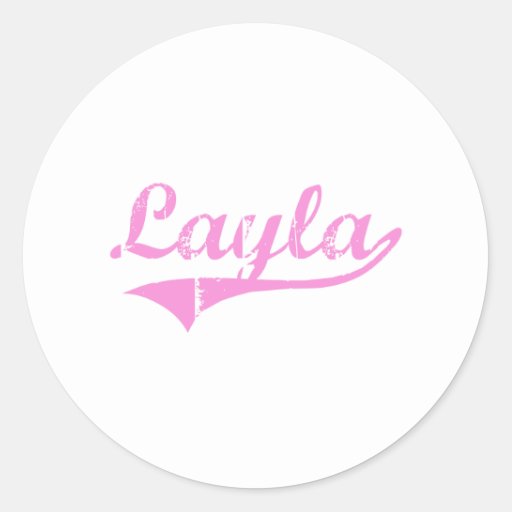 Layla Classic Style Name Sticker Zazzle