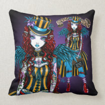 Layla Steampunk Circus Tattoo Sideshow Pillow american mojo pillows