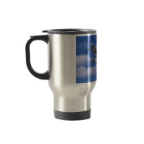 Laysan albatross flying in air coffee mugs